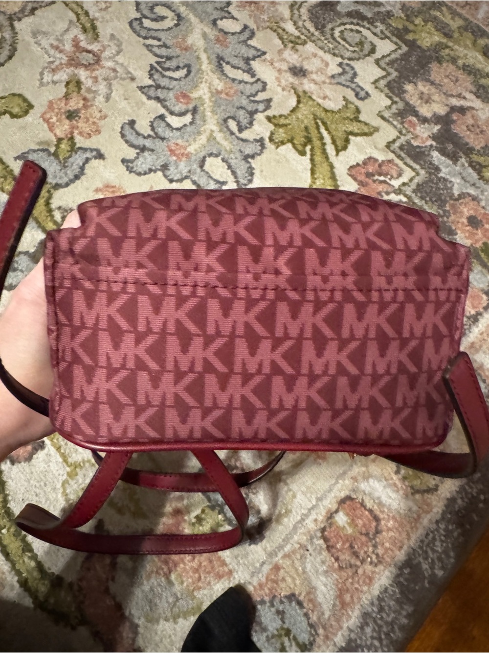 Michael Kors Sable Burgundy Mini Backpack purse - Picture 7 of 7